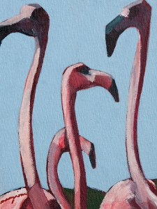 Anegada Flamingos 25 Acrylic Ingrid Manzione