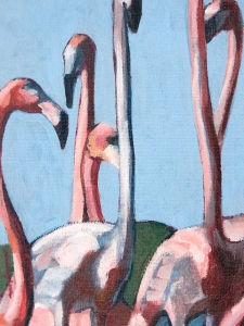 Anegada Flamingos #14 Acrylic Ingrid Manzione